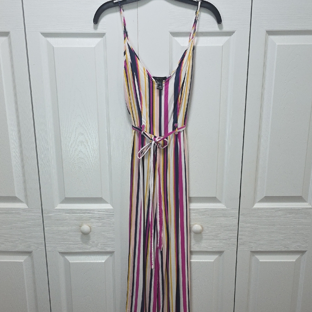 Forever 21 Multi Color Striped Jumpsuit Size Small - Picture 4 of 11